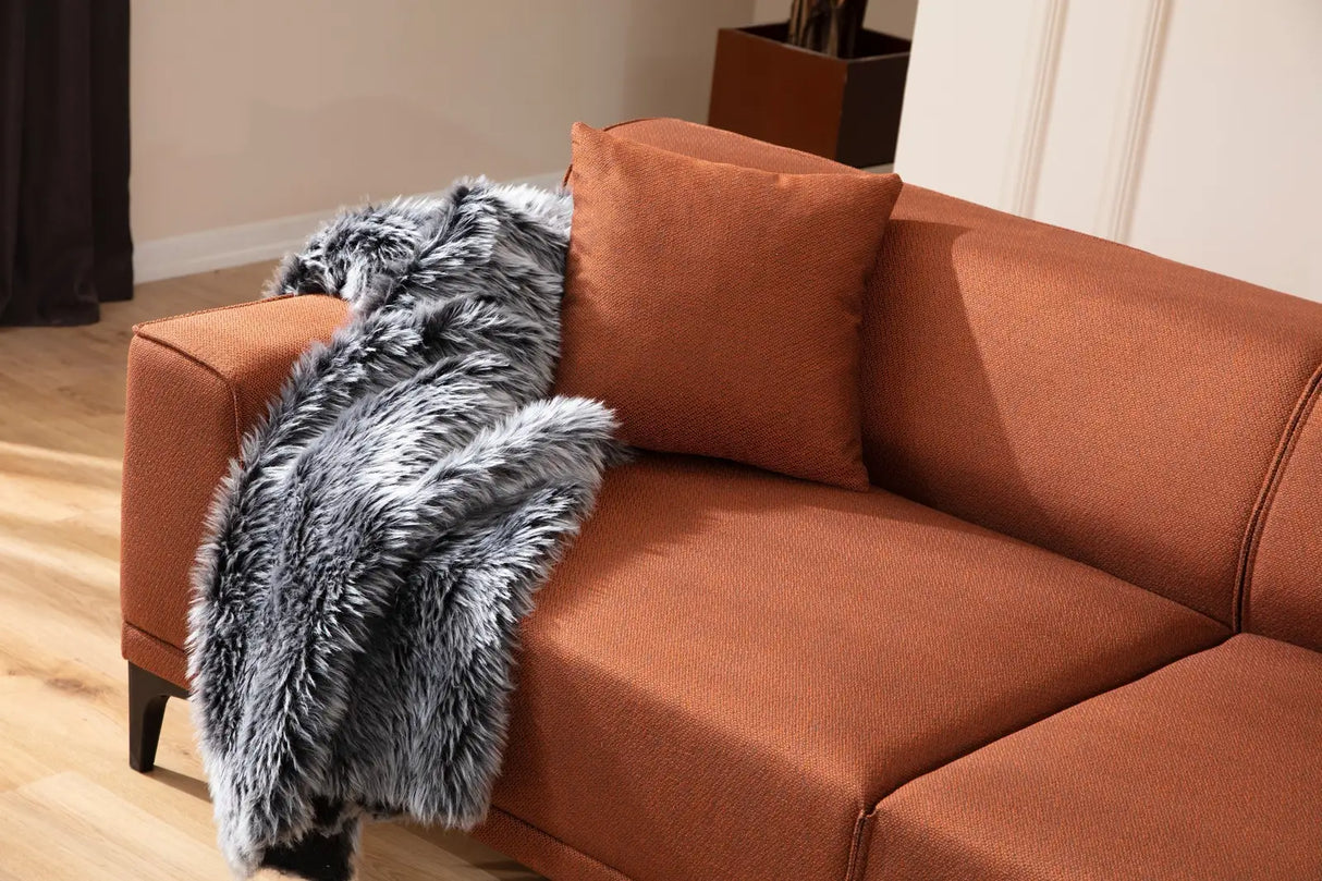 Petra 3-Sitzer Sofa in Orange, 215x87 cm von Atelier Del Sofa – Bild 2
