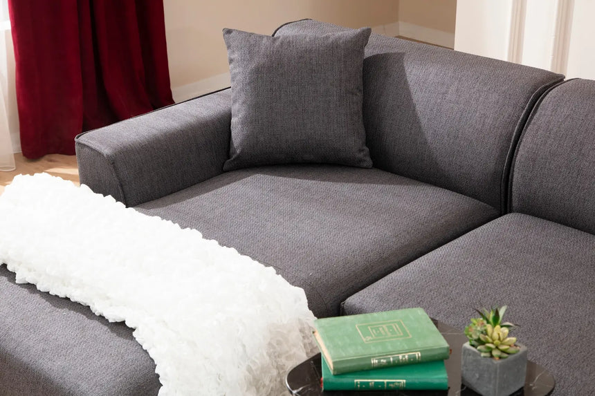 Petra Ecksofa, Linke Seite, in Anthrazit, 250x145 cm von Atelier Del Sofa – Bild 3
