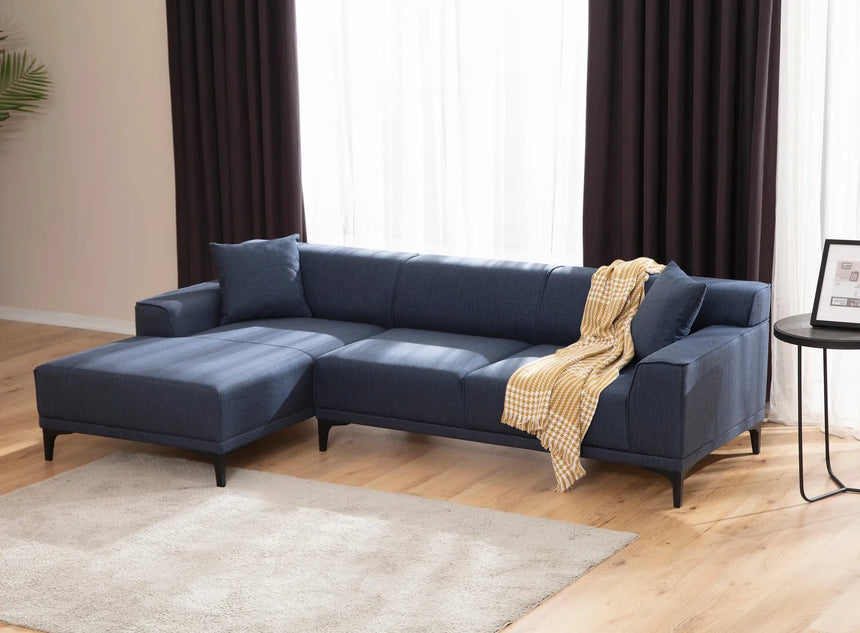 Petra Ecksofa, Linke Seite, in Blau, 250x145 cm von Atelier Del Sofa – Bild 2