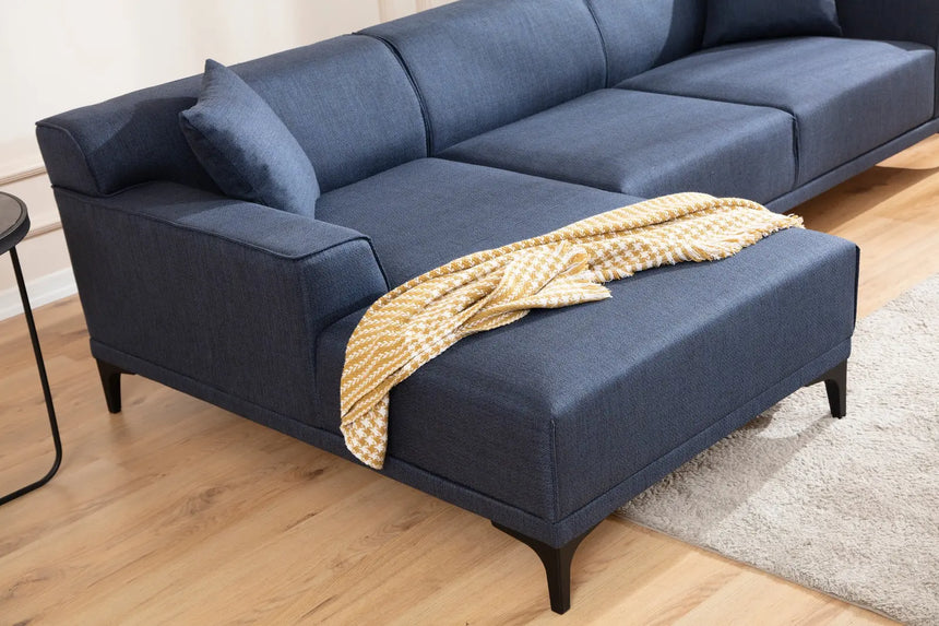 Petra Ecksofa, Linke Seite, in Blau, 250x145 cm von Atelier Del Sofa – Bild 4