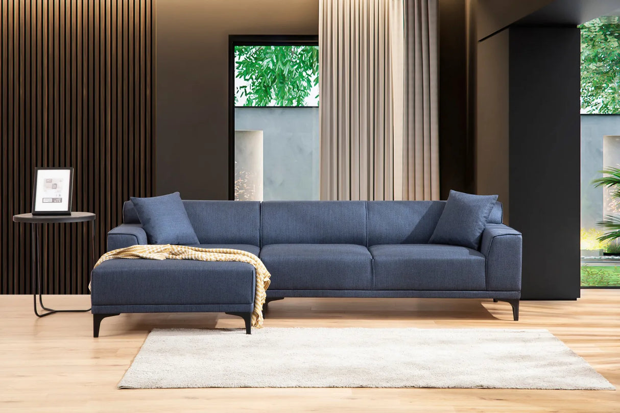 Petra Ecksofa, Linke Seite, in Blau, 250x145 cm von Atelier Del Sofa – Bild 5