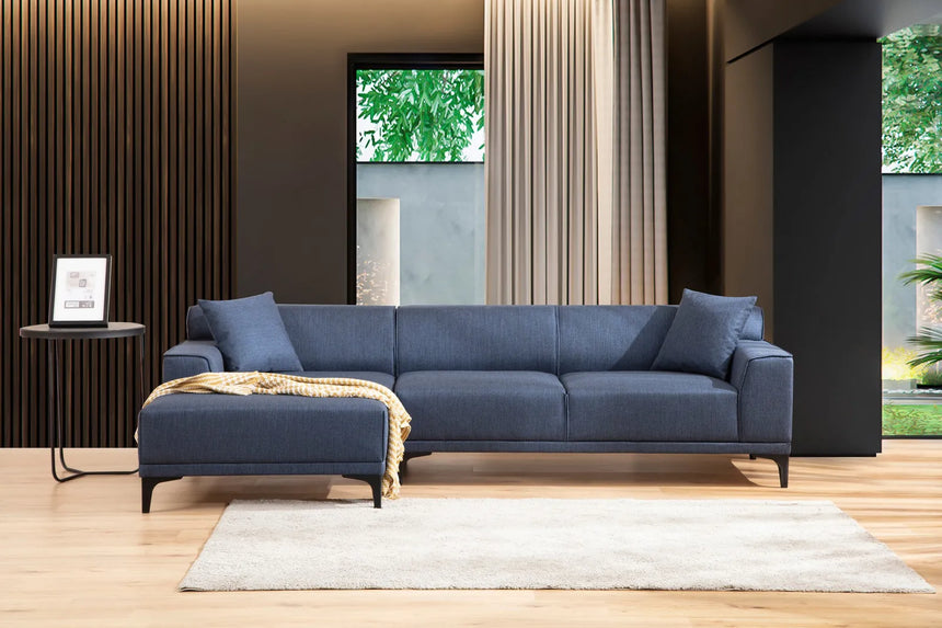 Petra Ecksofa, Linke Seite, in Blau, 250x145 cm von Atelier Del Sofa – Bild 5