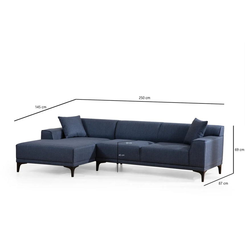 Petra Ecksofa, Linke Seite, 250x145 cm - ZEN ZONE Furniture