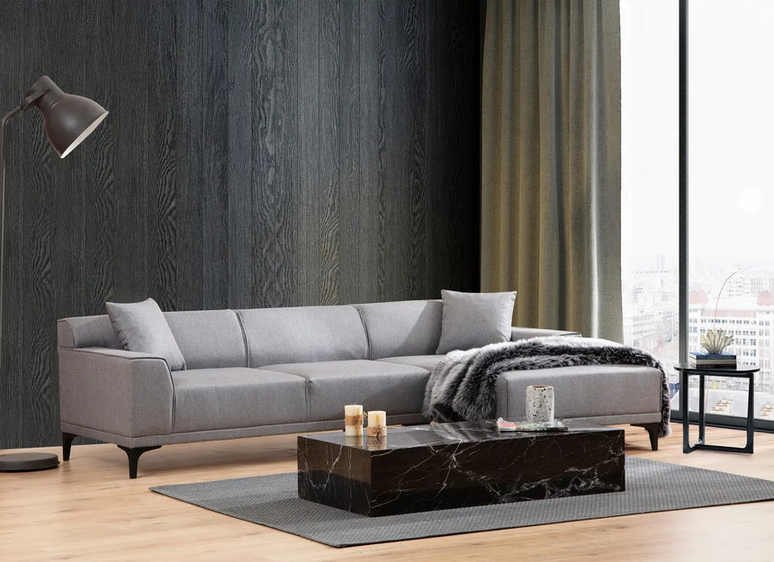 Petra Ecksofa, Rechte Seite, in Hellgrau, 250x145 cm von Atelier Del Sofa – Bild 2