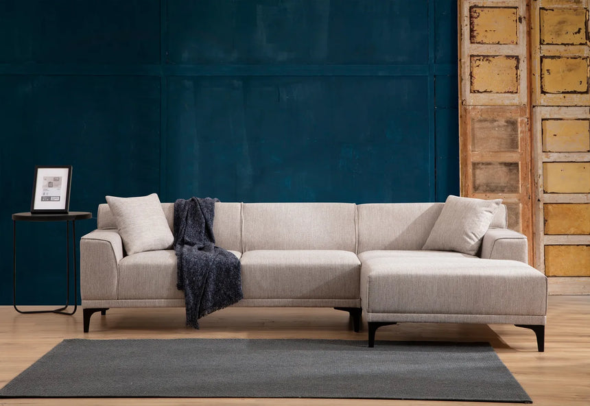 Petra Ecksofa, Rechte Seite, in Weiß, 250x145 cm von Atelier Del Sofa – Bild 1