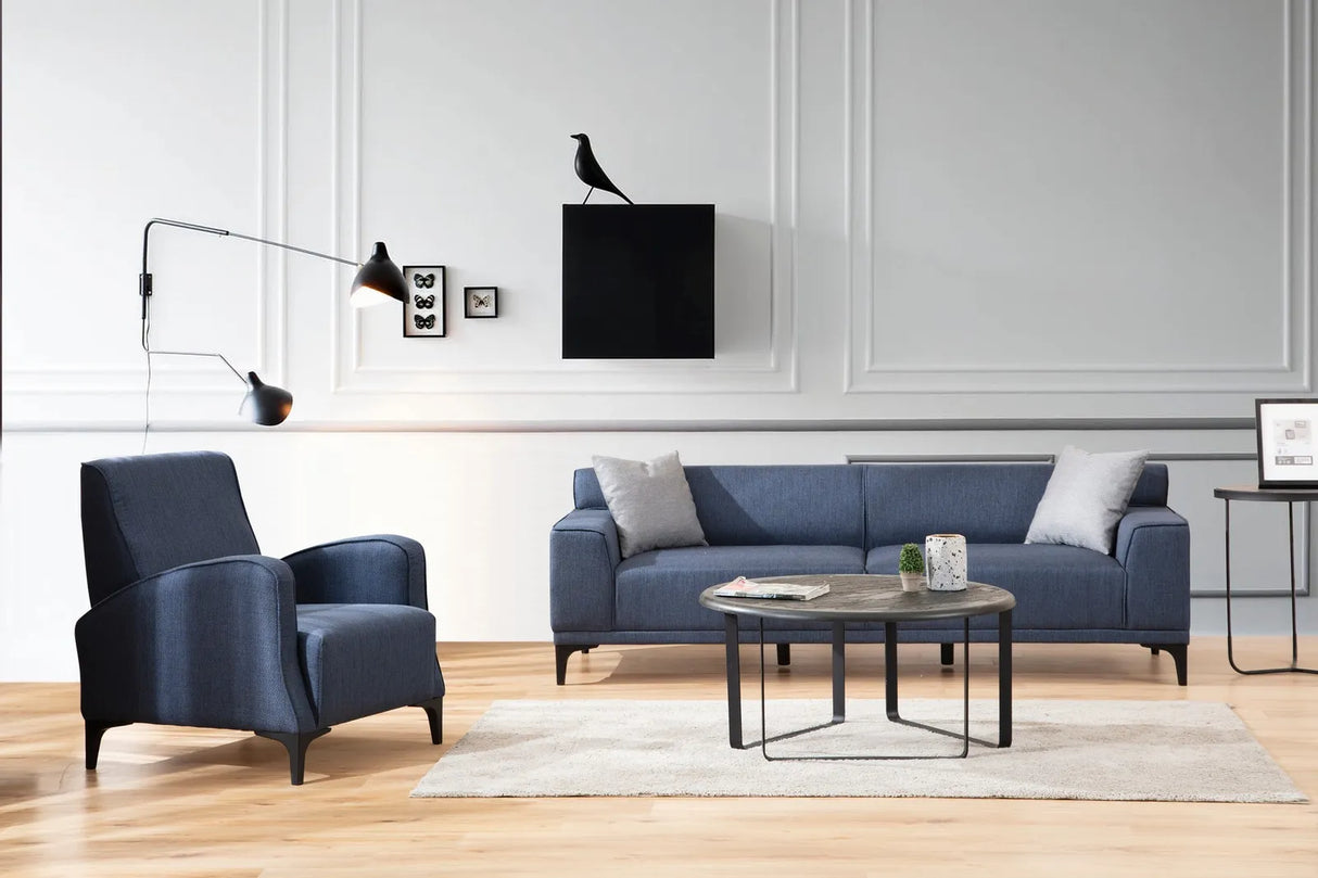 Petra Sessel in Blau, 87x78 cm von Atelier Del Sofa – Bild 4