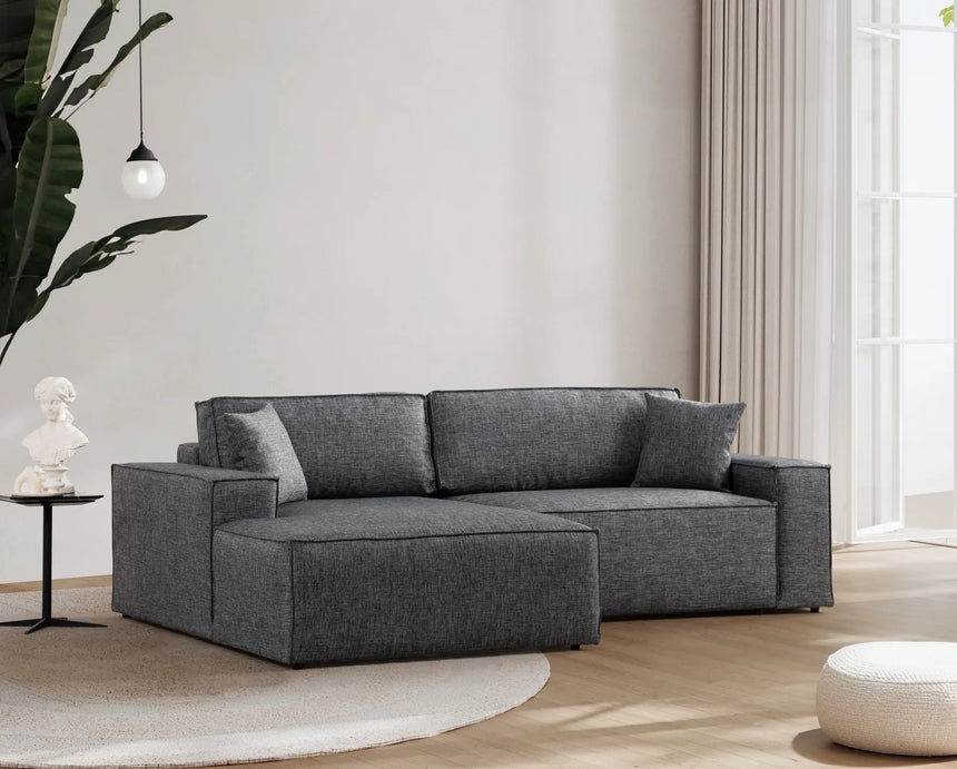 Pırlo Eckschlafsofa, Linke Seite, in Dunkelgrau, 260x170 cm von Atelier Del Sofa – Bild 1