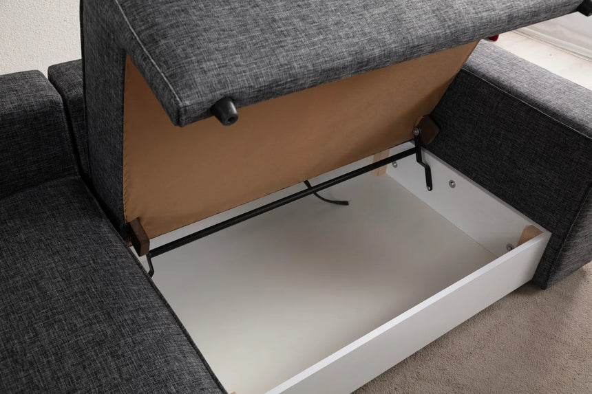 Pırlo Eckschlafsofa, Linke Seite, in Dunkelgrau, 260x170 cm von Atelier Del Sofa – Bild 13