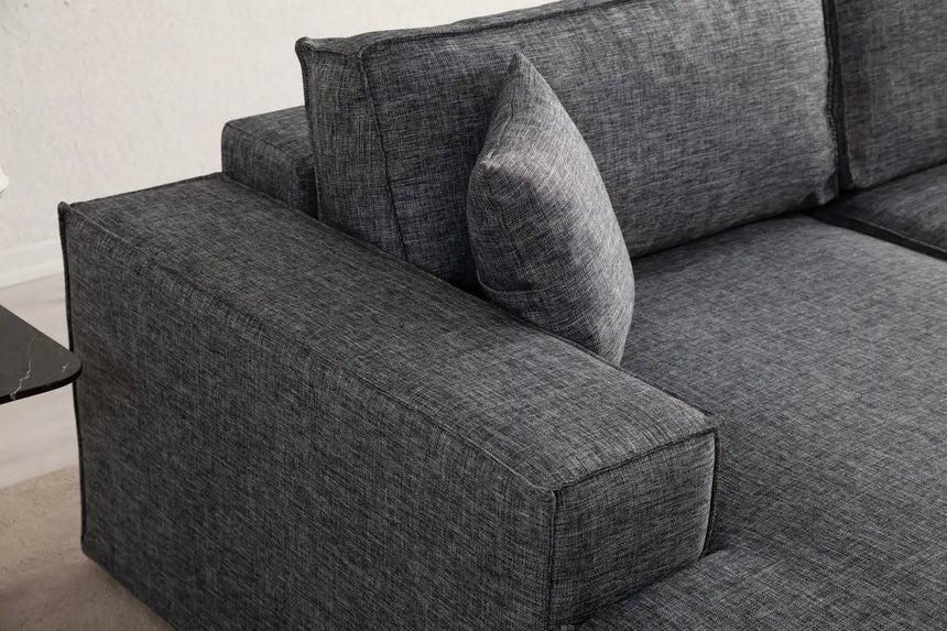 Pırlo Eckschlafsofa, Linke Seite, in Dunkelgrau, 260x170 cm von Atelier Del Sofa – Bild 15