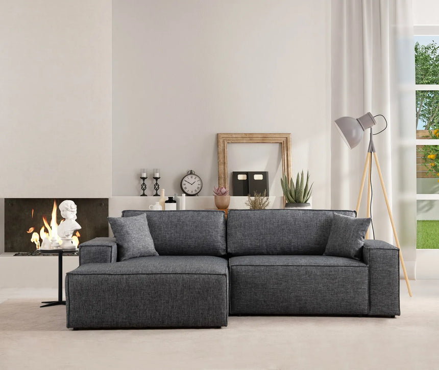 Pırlo Eckschlafsofa, Linke Seite, in Dunkelgrau, 260x170 cm von Atelier Del Sofa – Bild 2