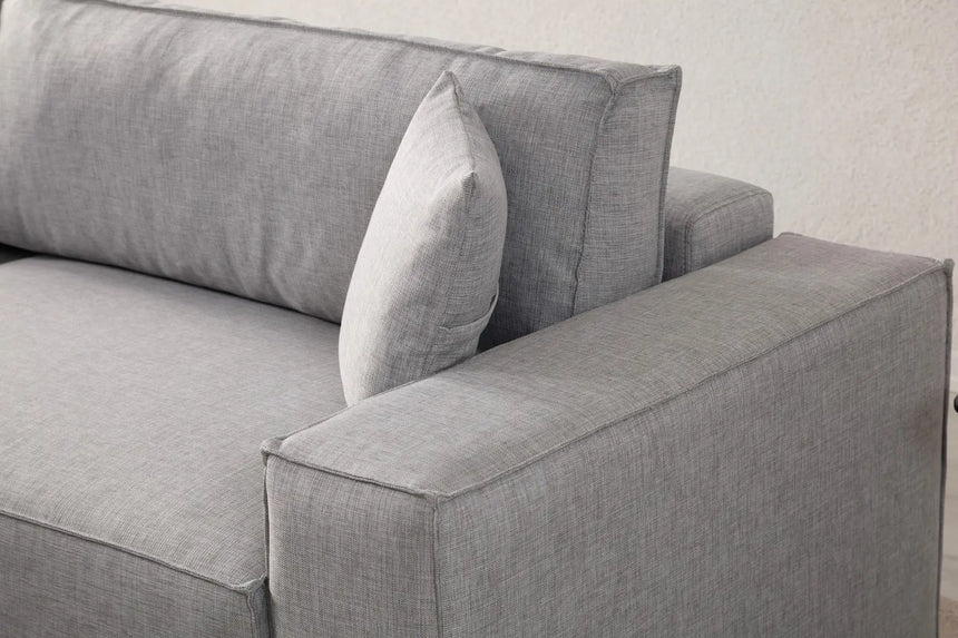 Pırlo Eckschlafsofa, Linke Seite, in Hellgrau, 260x170 cm von Atelier Del Sofa – Bild 11