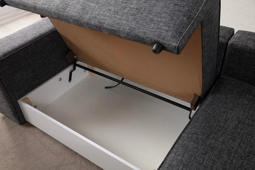 Pırlo Eckschlafsofa, Rechte Seite, in Dunkelgrau, 260x170 cm von Atelier Del Sofa – Bild 13