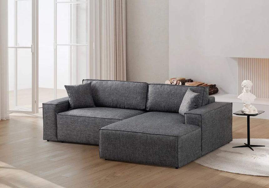Pırlo Eckschlafsofa, Rechte Seite, in Dunkelgrau, 260x170 cm von Atelier Del Sofa – Bild 3