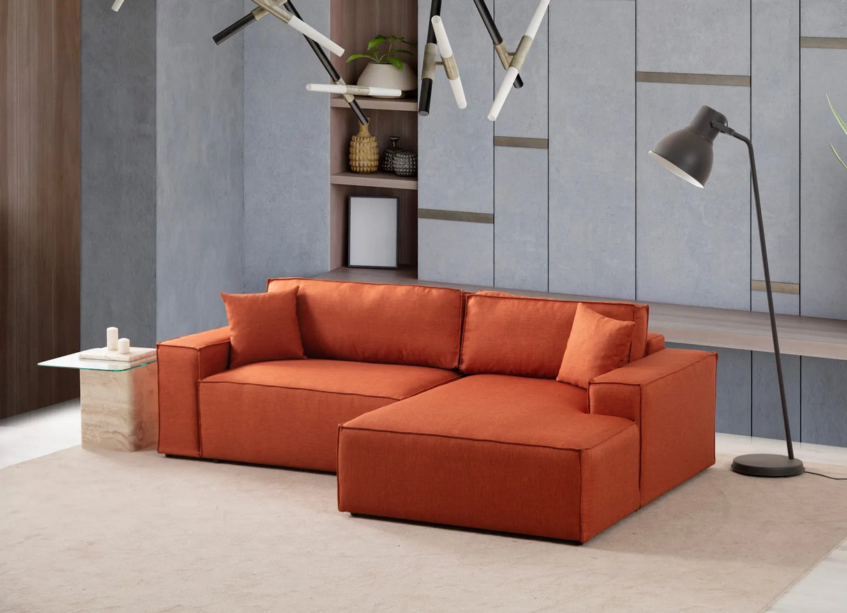 Pırlo Eckschlafsofa, Rechte Seite, in Orange, 260x170 cm von Atelier Del Sofa – Bild 3