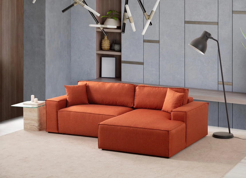Pırlo Eckschlafsofa, Rechte Seite, in Orange, 260x170 cm von Atelier Del Sofa – Bild 3