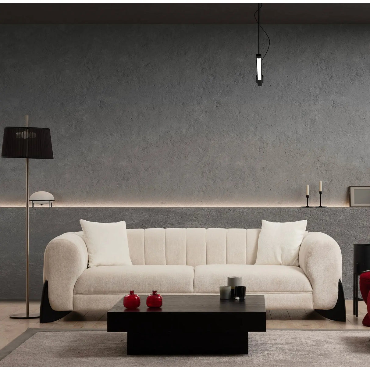 Sandreo 3-Sitzer Sofa in Weiß, 248x100 cm von Atelier Del Sofa – Bild 2