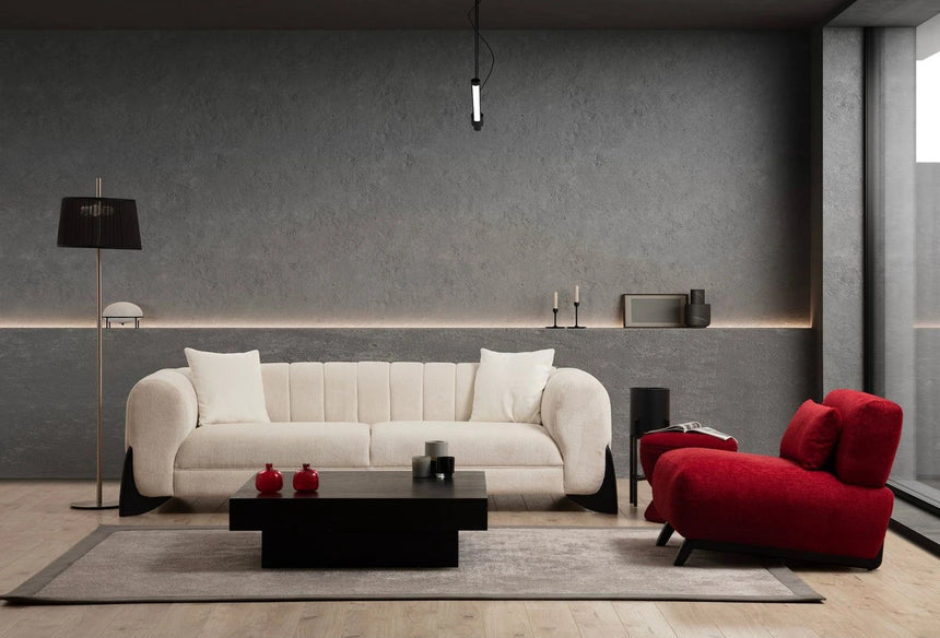 Sandreo 3-Sitzer Sofa in Weiß, 248x100 cm von Atelier Del Sofa – Bild 4