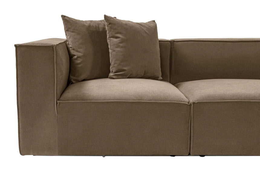 Sora Ecksofa, Rechte Seite, in Braun, 350x190 cm von Atelier Del Sofa – Bild 14