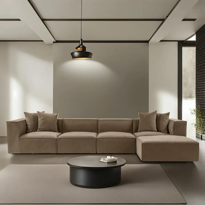 Sora Ecksofa, Rechte Seite, in Braun, 350x190 cm von Atelier Del Sofa – Bild 2