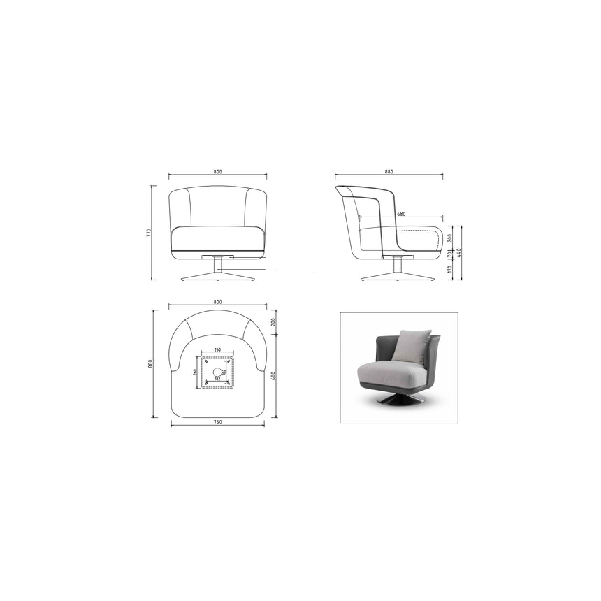 GREGORIO Dreh-Loungesessel - ZEN ZONE Furniture