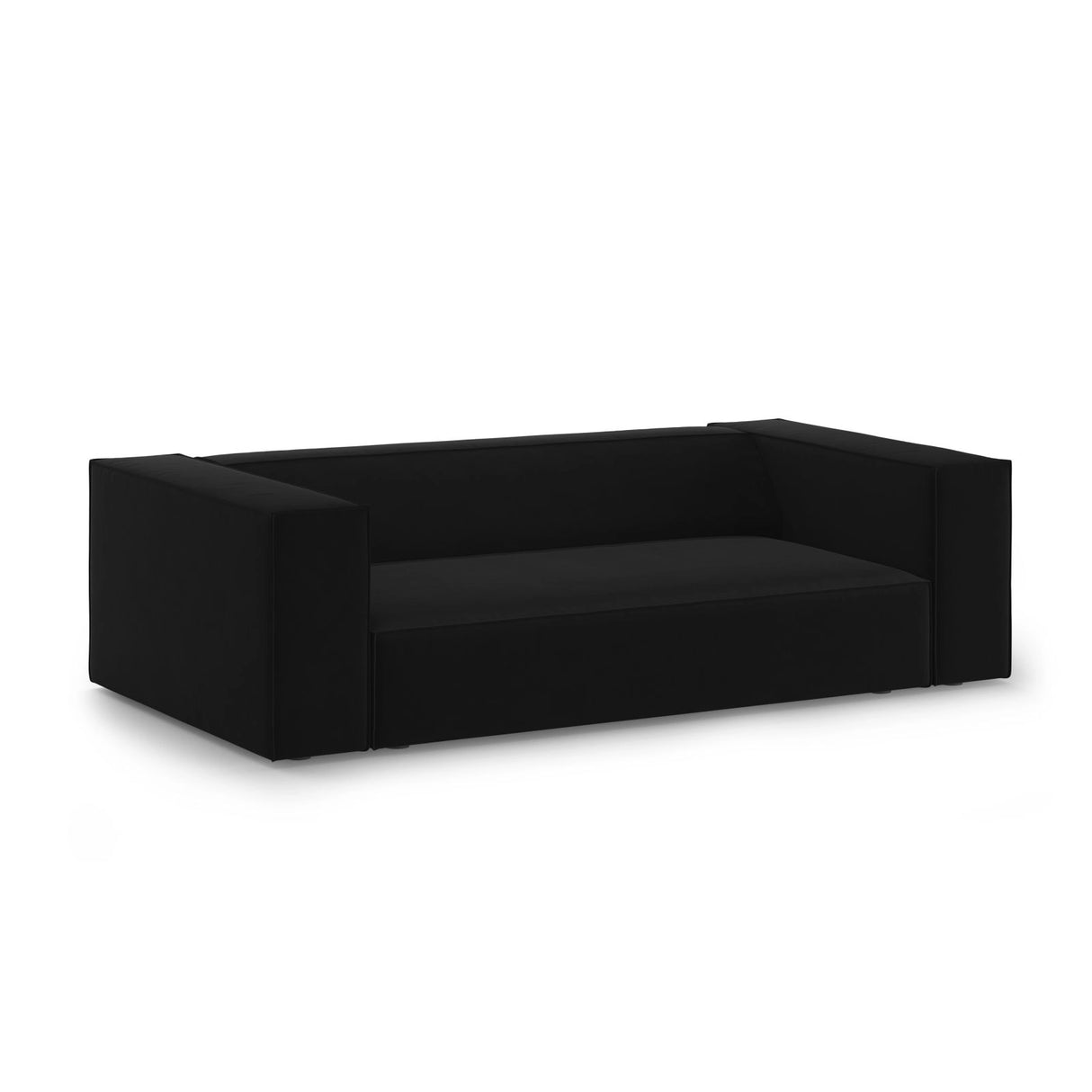 Arendal 2-Sitzer Sofa aus Samt in Schwarz (Casino Black), 180x102x70 cm von Cosmopolitan Design – Bild 3