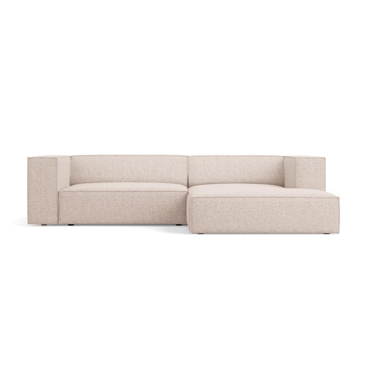 Arendal 3-Sitzer Ecksofa, Rechte Seite, aus Chenille in Beige (Haga 30), 224x166x70 cm von Cosmopolitan Design – Bild 1