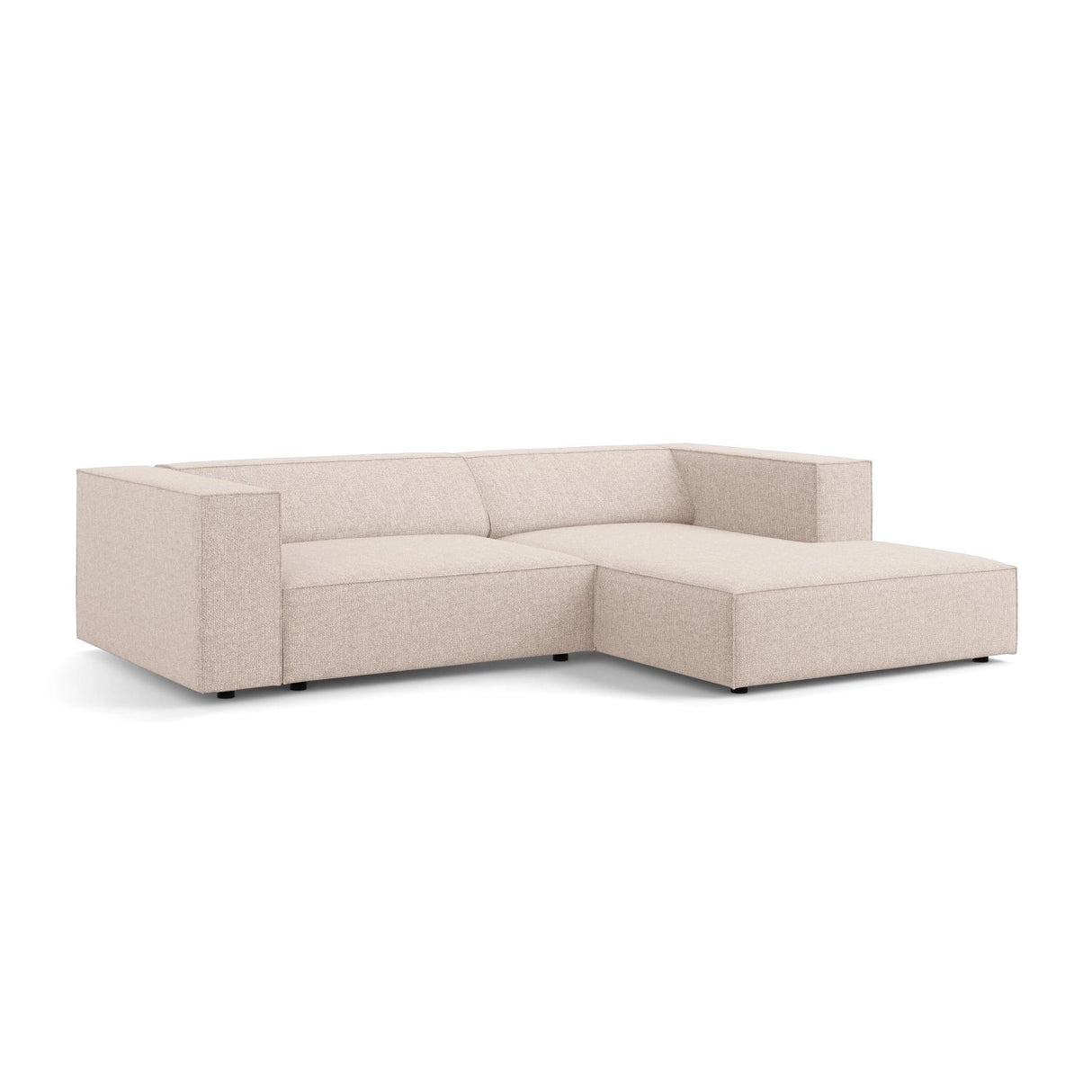 Arendal 3-Sitzer Ecksofa, Rechte Seite, aus Chenille in Beige (Haga 30), 224x166x70 cm von Cosmopolitan Design – Bild 4