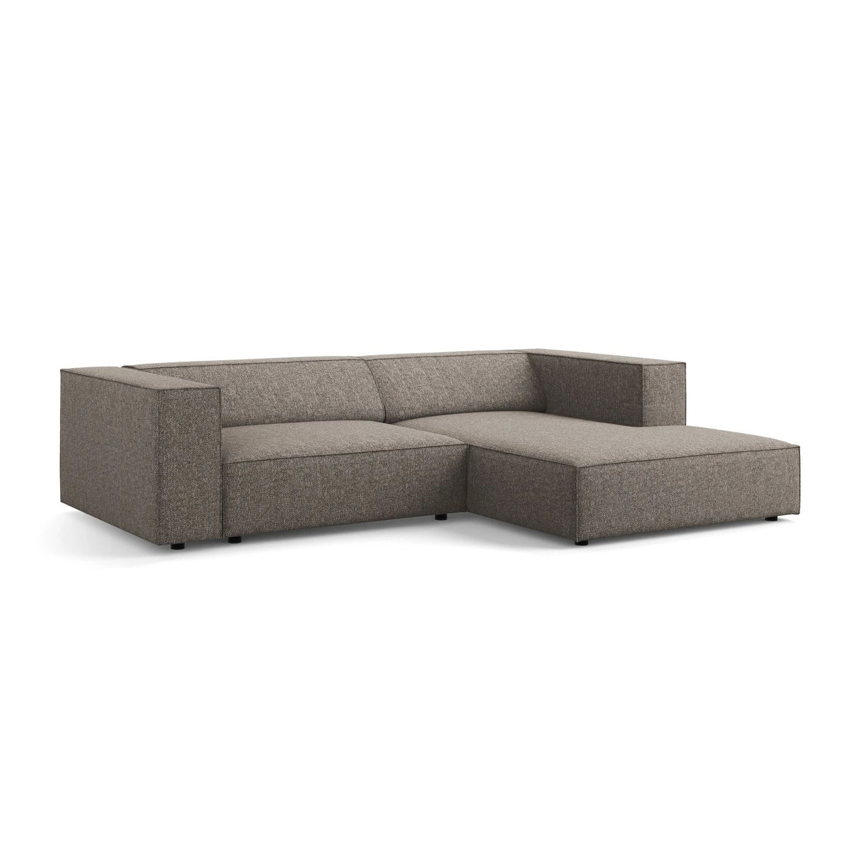 Arendal 3-Sitzer Ecksofa, Rechte Seite, aus Chenille in Grau (Haga 16), 224x166x70 cm von Cosmopolitan Design – Bild 4