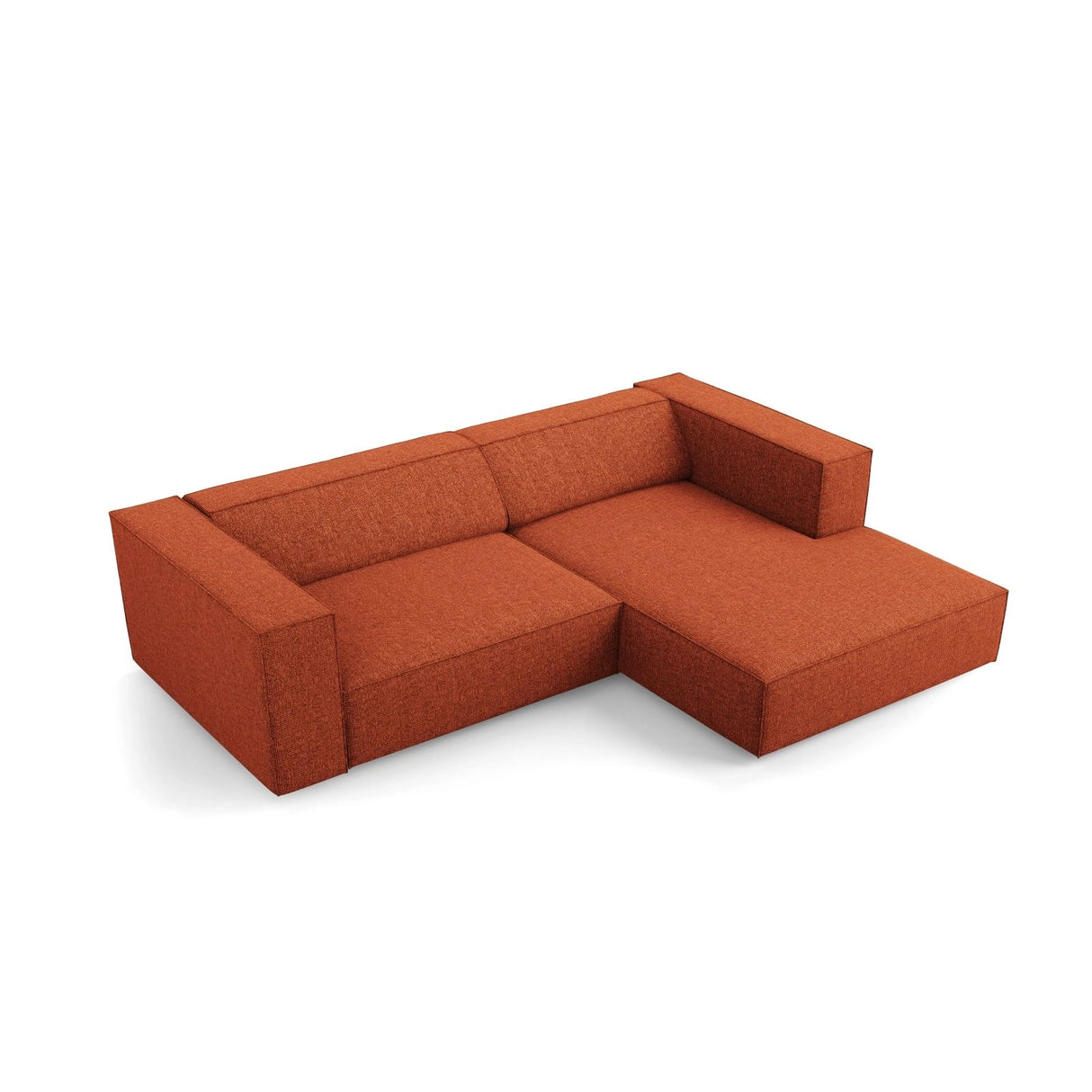 Arendal 3-Sitzer Ecksofa, Rechte Seite, aus Chenille in Terrakotta (Haga 44), 224x166x70 cm von Cosmopolitan Design – Bild 6