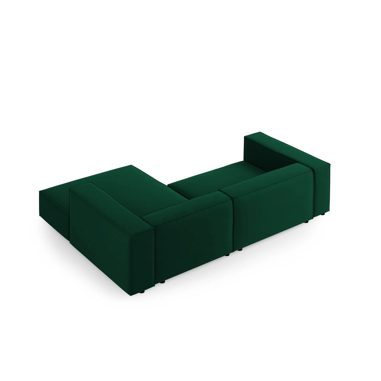 Arendal 3-Sitzer Ecksofa, Rechte Seite, aus Samt in Flaschengrün (Casino Deep Green), 224x166x70 cm von Cosmopolitan Design – Bild 4