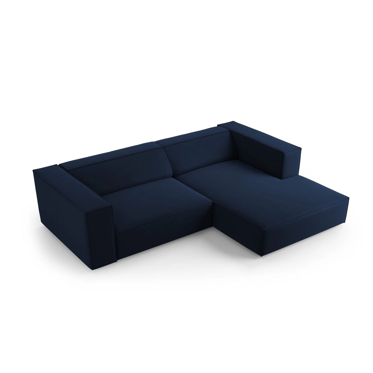 Arendal 3-Sitzer Ecksofa, Rechte Seite, aus Samt in Königsblau (Casino Deep Blue), 224x166x70 cm von Cosmopolitan Design – Bild 5