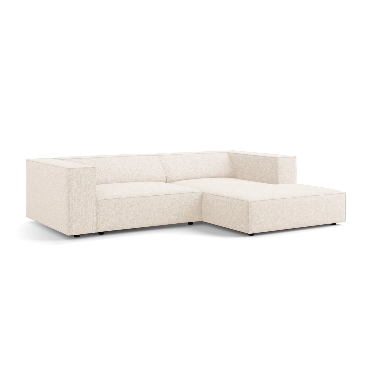 Arendal 3-Sitzer Ecksofa, Rechte Seite, aus Samt oder Chenille, 224x166x70 cm von Cosmopolitan Design – Bild 4