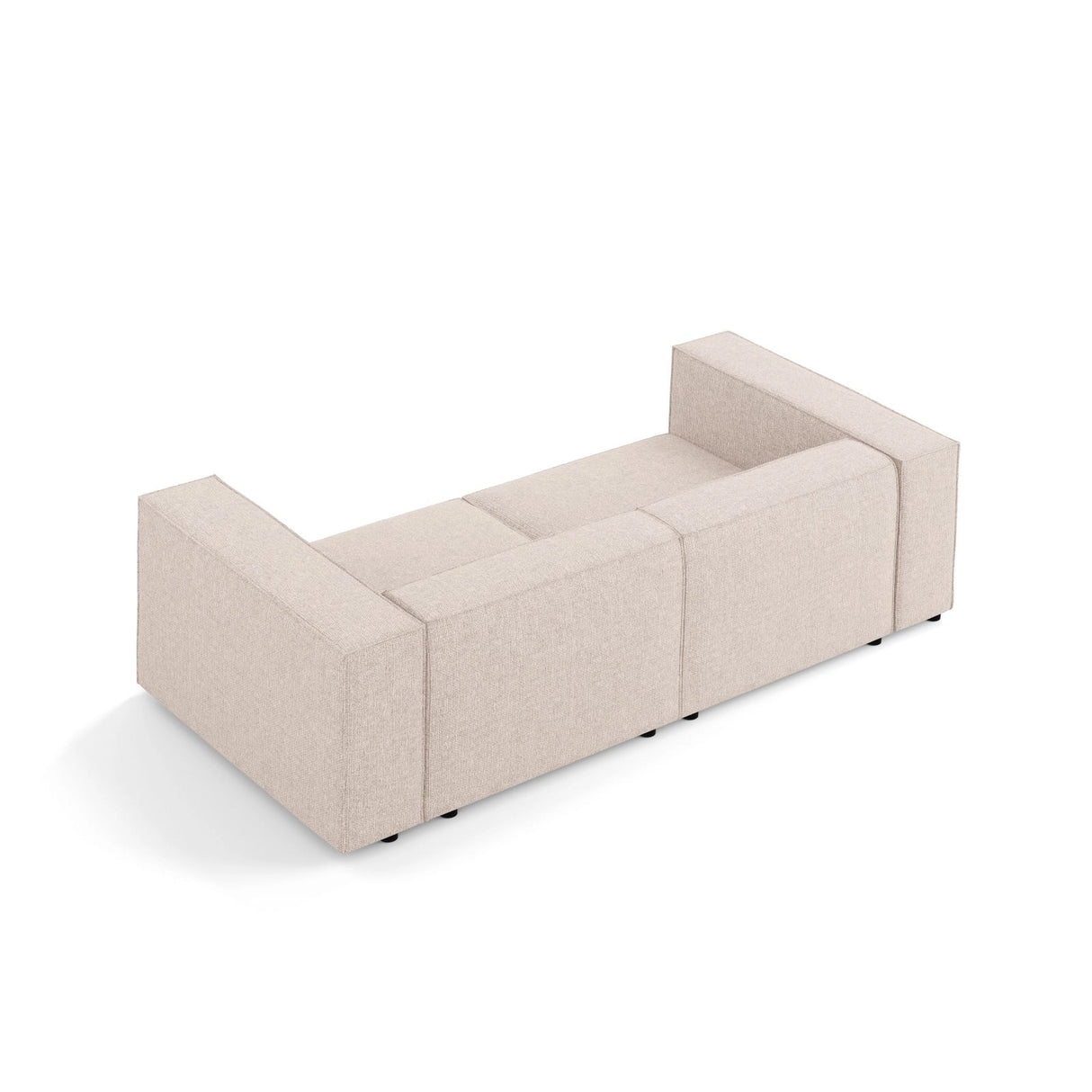 Arendal 3-Sitzer Sofa aus Chenille in Beige (Haga 30), 204x102x70 cm von Cosmopolitan Design – Bild 4