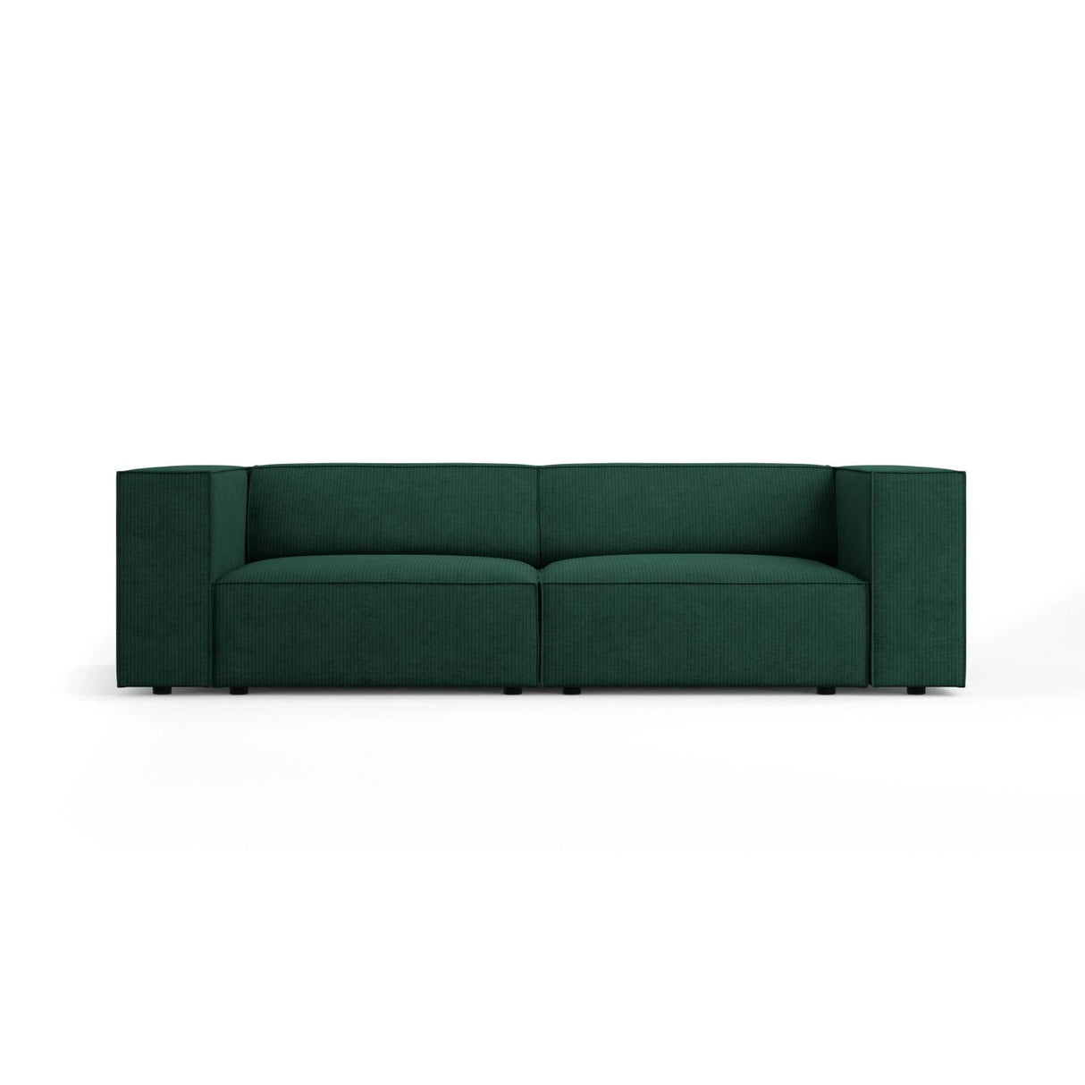Arendal 3-Sitzer Sofa aus Chenille mit Cordoptik in Flaschengrün (Brave Me 10), 204x102x70 cm von Cosmopolitan Design – Bild 1