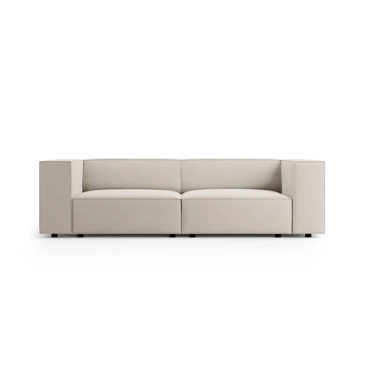 Arendal 3-Sitzer Sofa aus Samt in Ecru (Casino Sand), 204x102x70 cm von Cosmopolitan Design – Bild 1