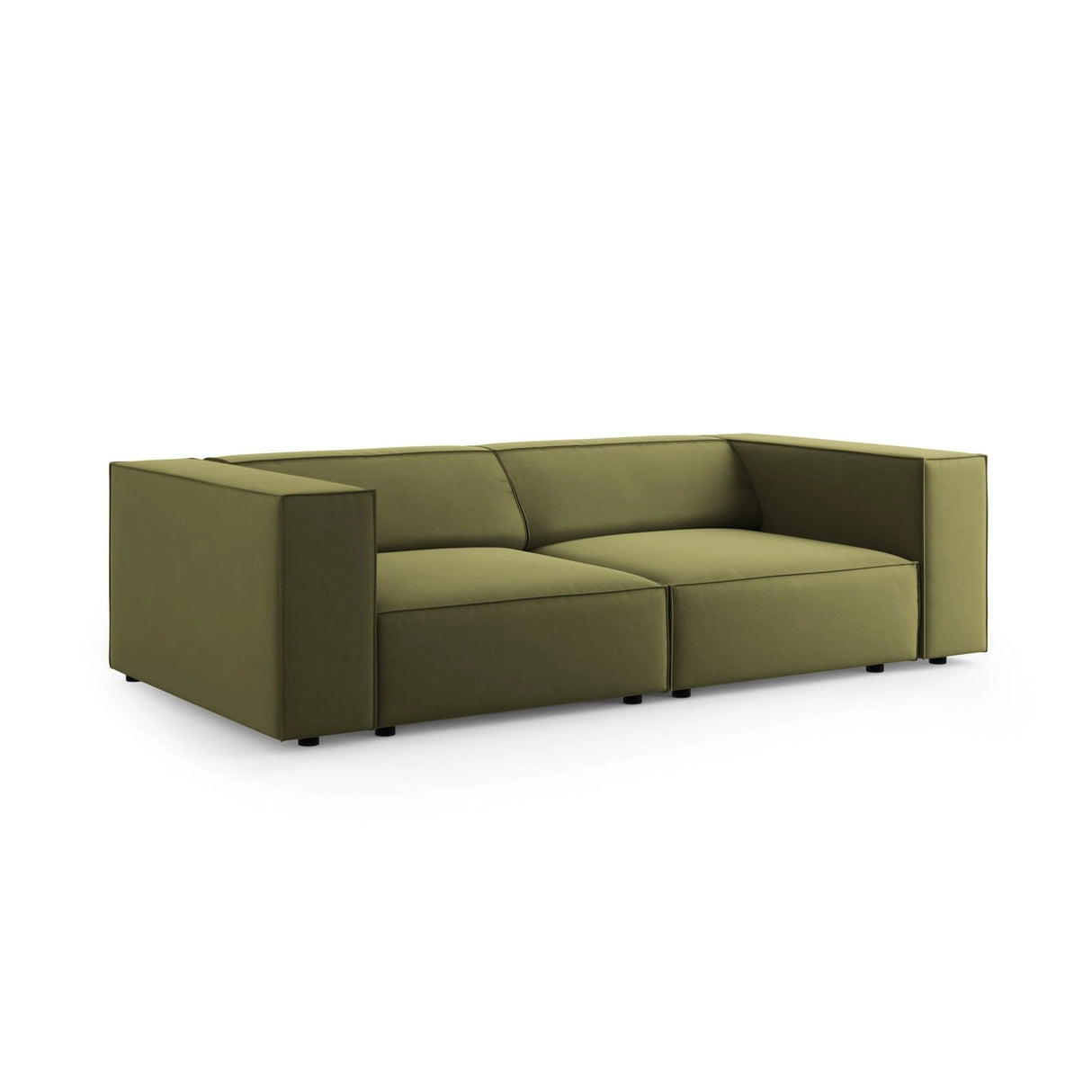 Arendal 3-Sitzer Sofa aus Samt in Hellgrün (Casino Forest), 204x102x70 cm von Cosmopolitan Design – Bild 3