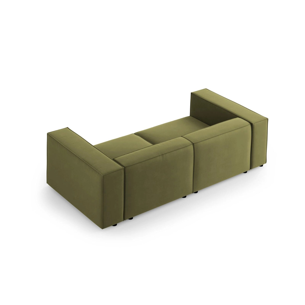 Arendal 3-Sitzer Sofa aus Samt in Hellgrün (Casino Forest), 204x102x70 cm von Cosmopolitan Design – Bild 4