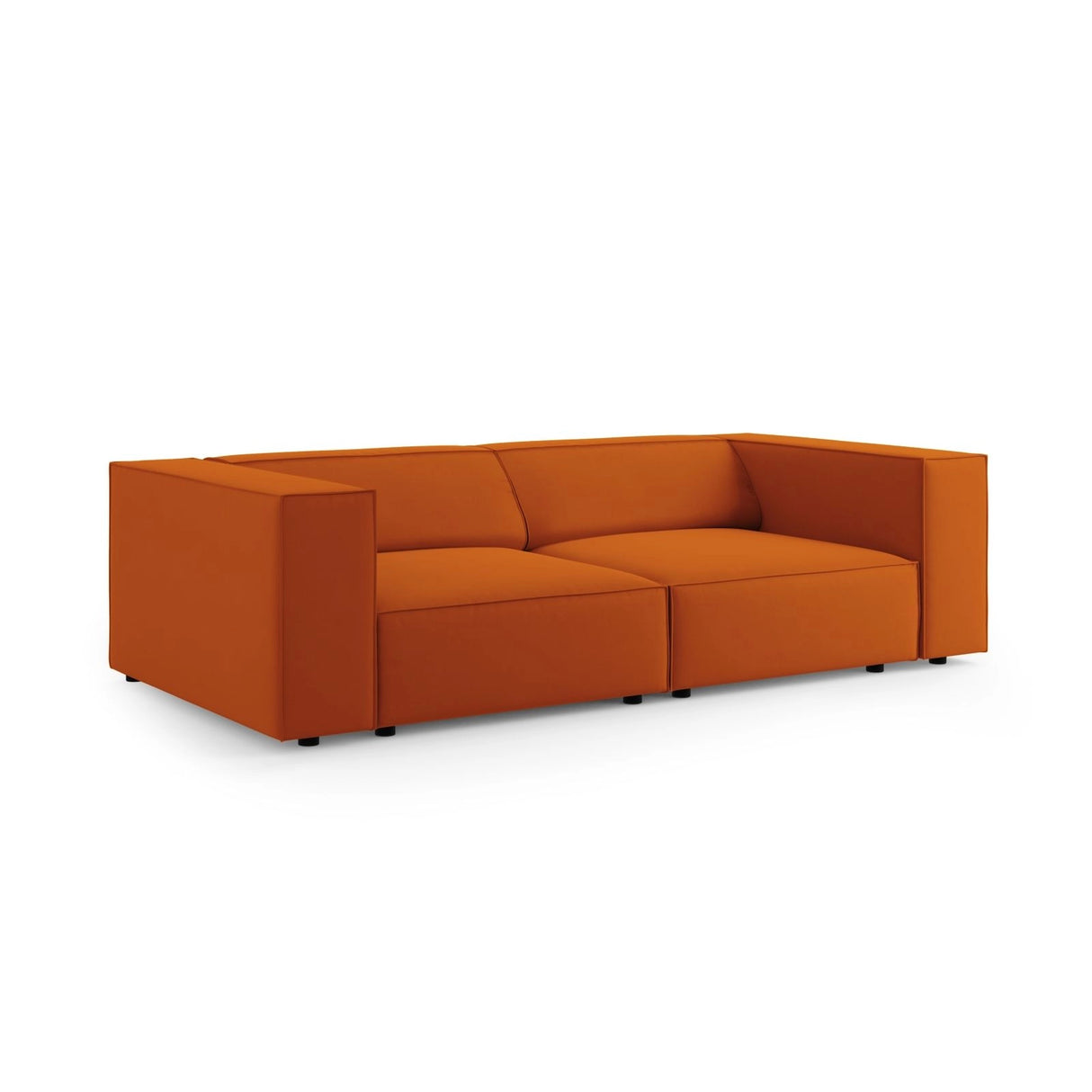 Arendal 3-Sitzer Sofa aus Samt in Terrakotta (Casino Terracota), 204x102x70 cm von Cosmopolitan Design – Bild 3