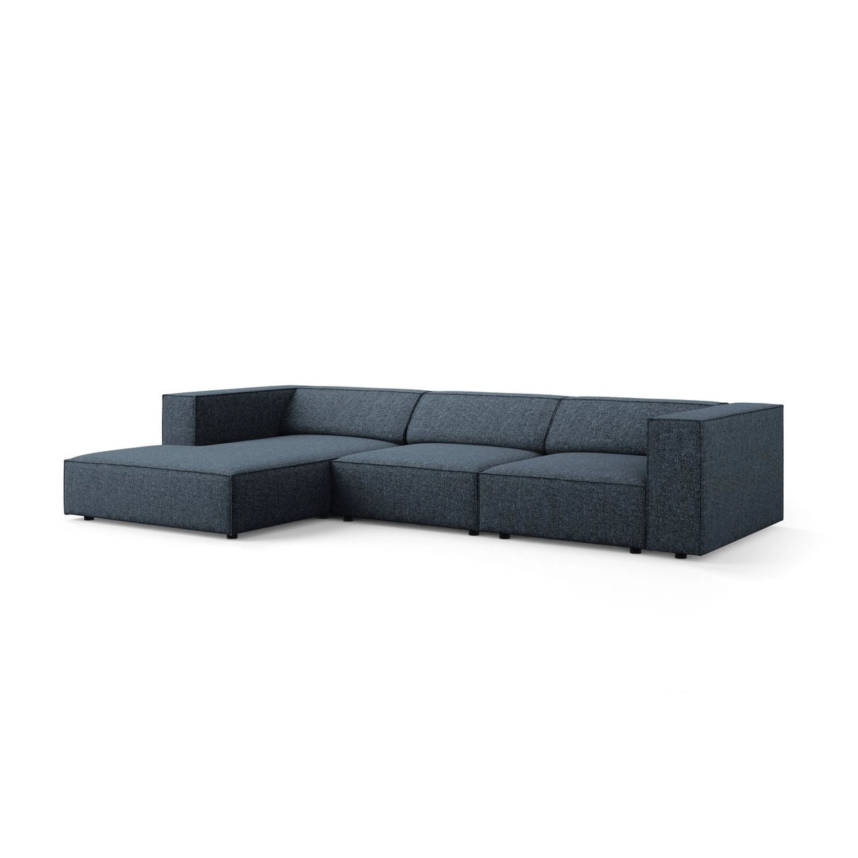 Arendal 4-Sitzer Ecksofa, Linke Seite, aus Chenille in Königsblau (Haga 86), 284x166x70 cm von Cosmopolitan Design – Bild 3