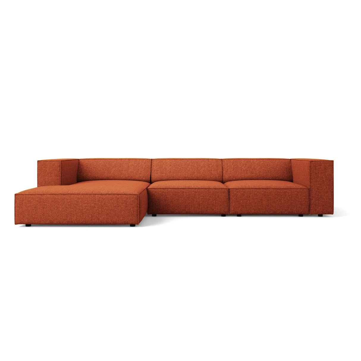 Arendal 4-Sitzer Ecksofa, Linke Seite, aus Chenille in Terrakotta (Haga 44), 284x166x70 cm von Cosmopolitan Design – Bild 1