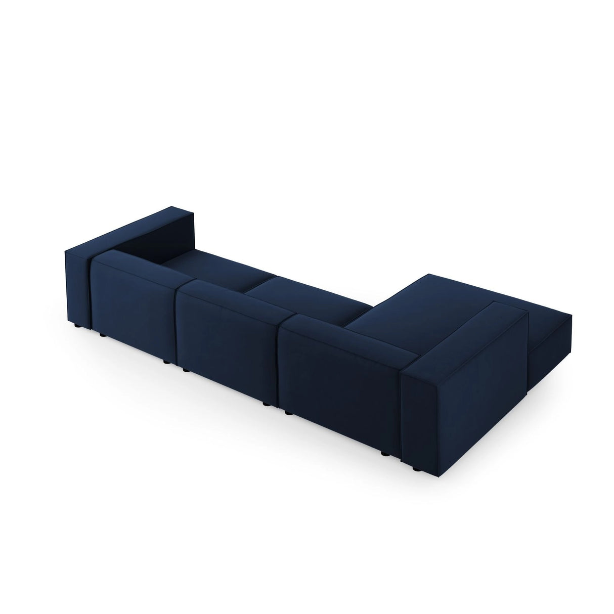 Arendal 4-Sitzer Ecksofa, Linke Seite, aus Samt in Königsblau (Casino Deep Blue), 284x166x70 cm von Cosmopolitan Design – Bild 4