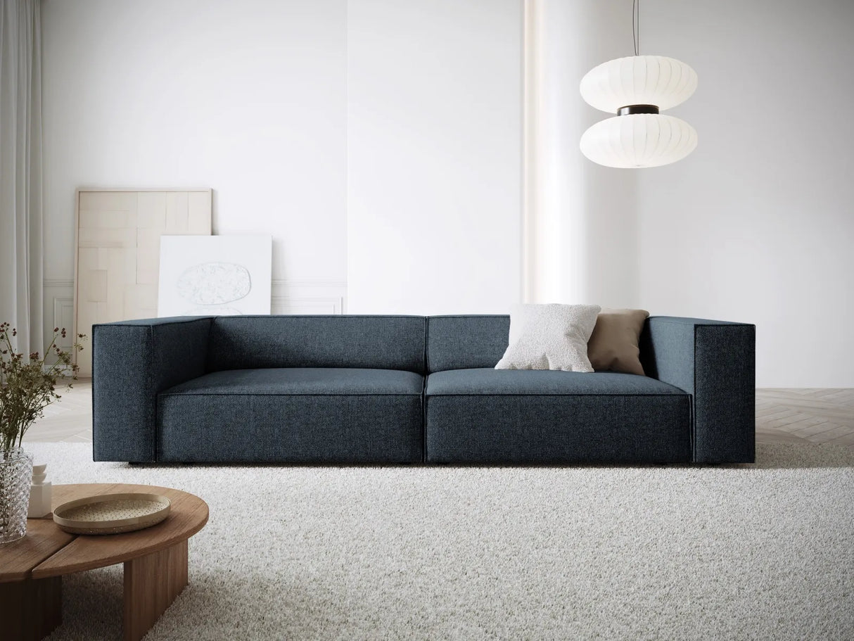Arendal 4-Sitzer Sofa aus Chenille in Königsblau (Haga 86), 244x102x70 cm von Cosmopolitan Design – Bild 2