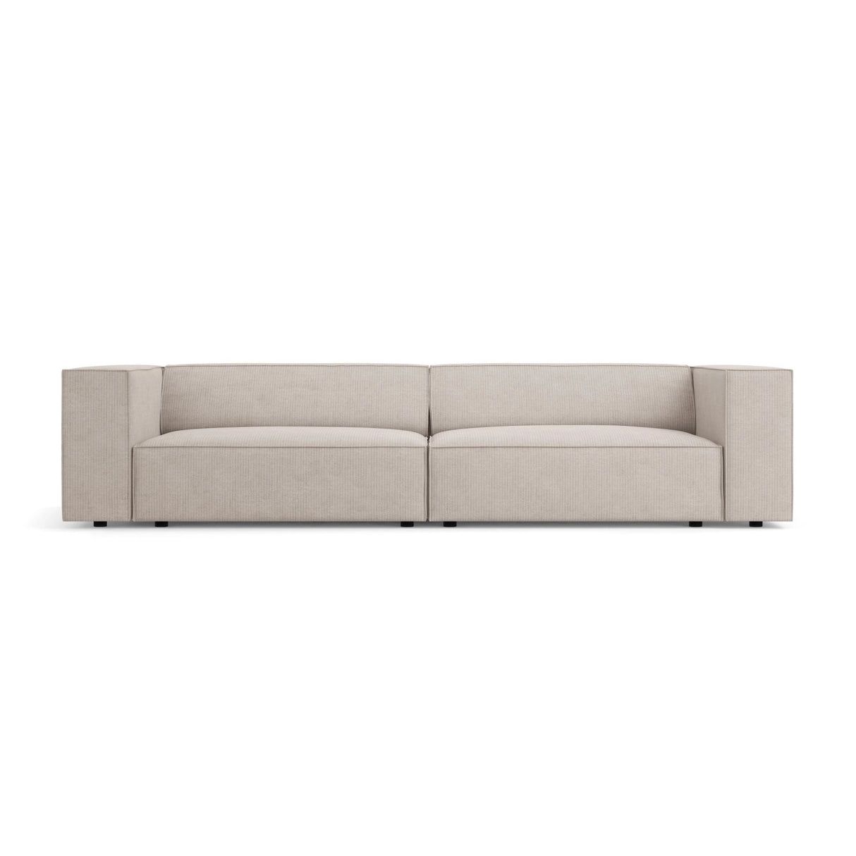Arendal 4-Sitzer Sofa aus Chenille mit Cordoptik in Dunkelbeige (Brave Me 18), 244x102x70 cm von Cosmopolitan Design – Bild 1