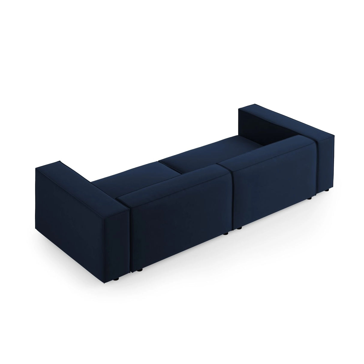 Arendal 4-Sitzer Sofa aus Samt in Königsblau (Casino Deep Blue), 244x102x70 cm von Cosmopolitan Design – Bild 4