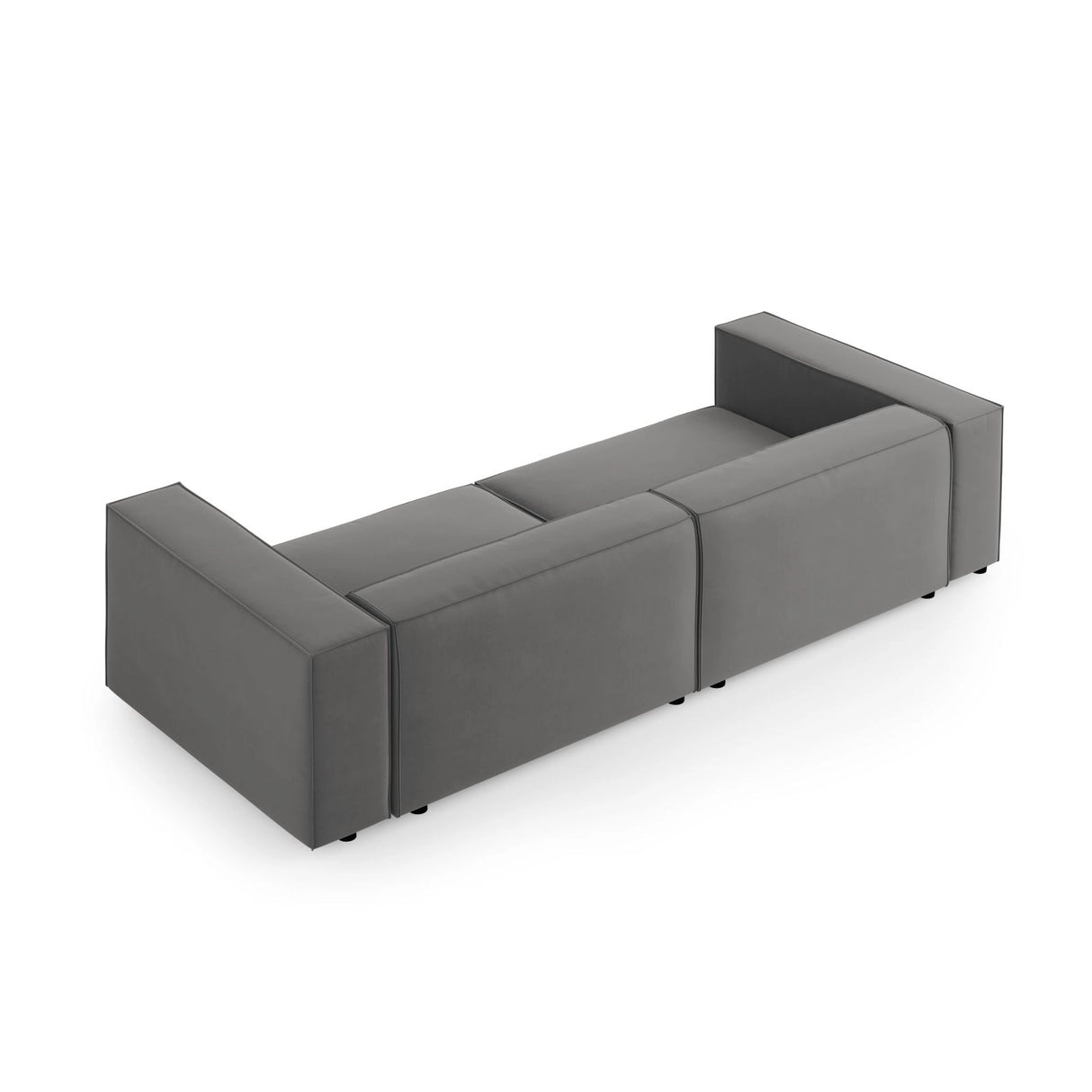 Arendal 4-Sitzer Sofa aus Samt in Warmes Grau (Casino Anthracite), 244x102x70 cm von Cosmopolitan Design – Bild 4