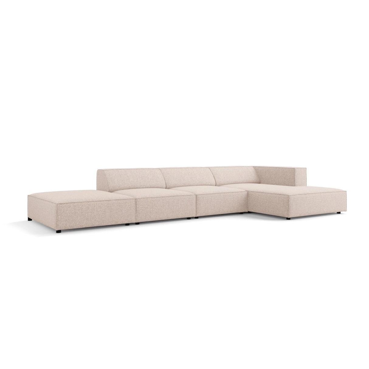 Arendal 5-Sitzer Ecksofa, Rechte Seite, aus Chenille in Beige (Haga 30), 341x166x70 cm von Cosmopolitan Design – Bild 4