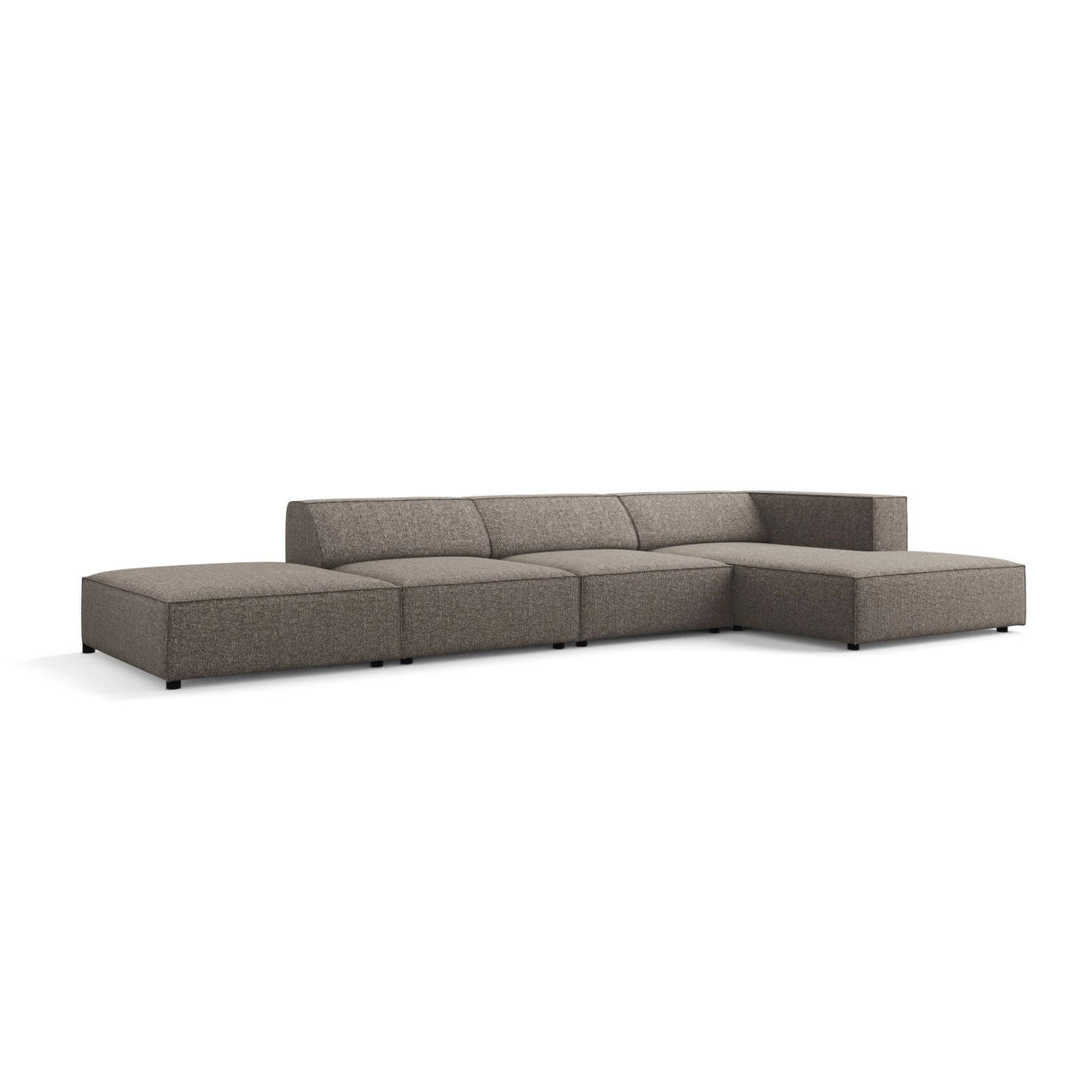 Arendal 5-Sitzer Ecksofa, Rechte Seite, aus Chenille in Grau (Haga 16), 341x166x70 cm von Cosmopolitan Design – Bild 4