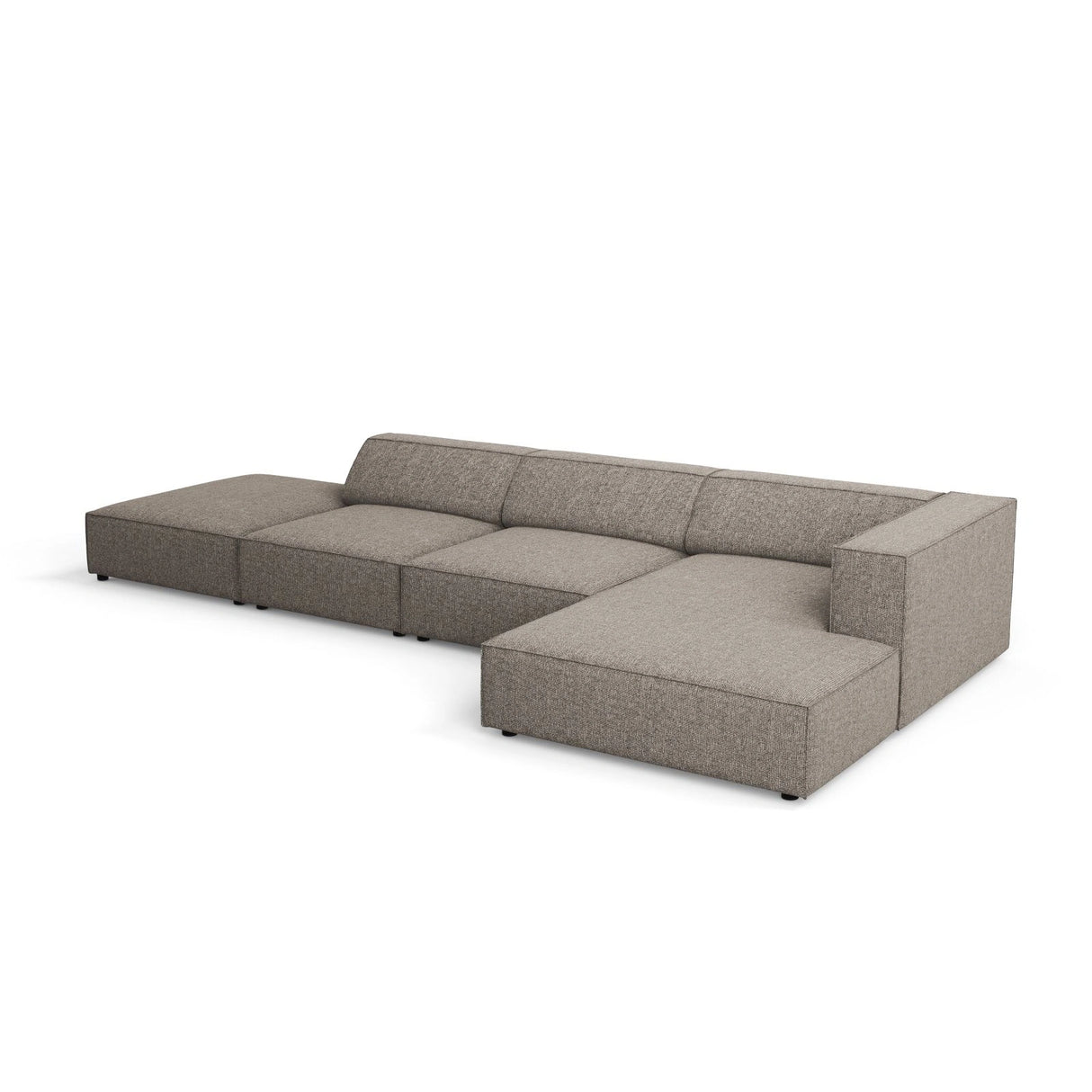 Arendal 5-Sitzer Ecksofa, Rechte Seite, aus Chenille in Grau (Haga 16), 341x166x70 cm von Cosmopolitan Design – Bild 6