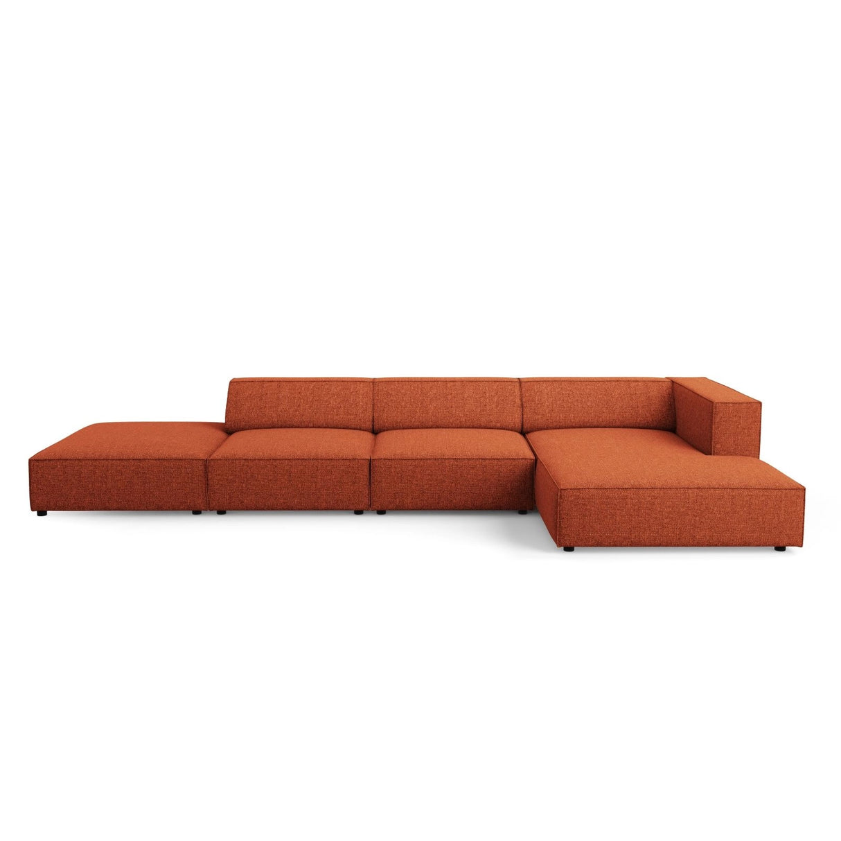 Arendal 5-Sitzer Ecksofa, Rechte Seite, aus Chenille in Terrakotta (Haga 44), 341x166x70 cm von Cosmopolitan Design – Bild 1
