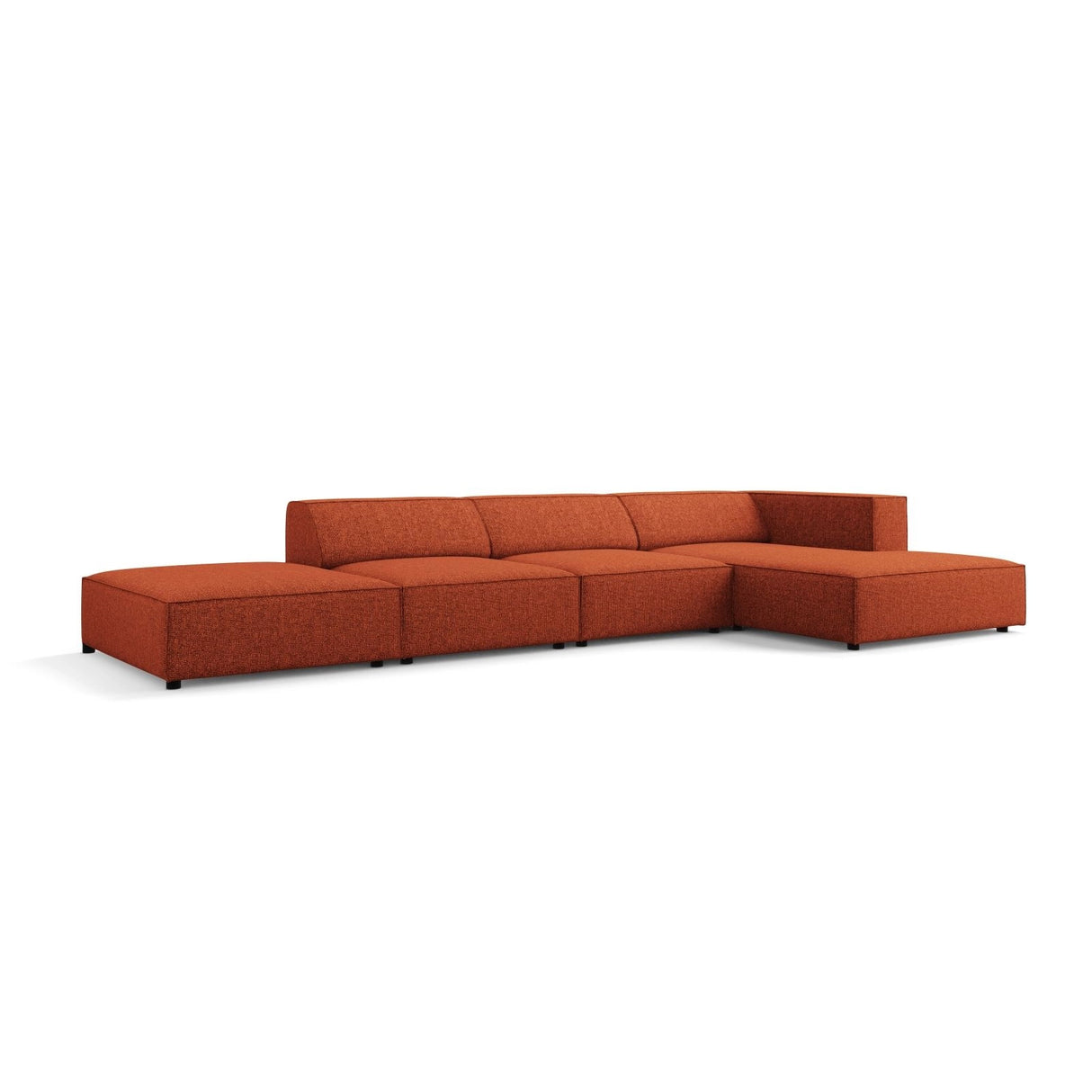 Arendal 5-Sitzer Ecksofa, Rechte Seite, aus Chenille in Terrakotta (Haga 44), 341x166x70 cm von Cosmopolitan Design – Bild 4